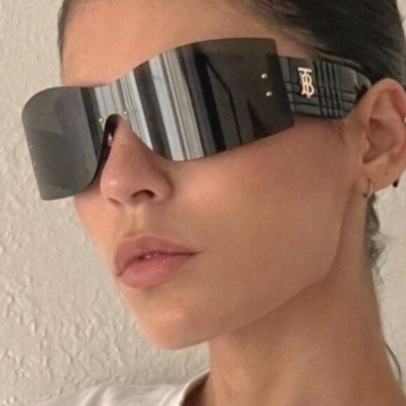 Burberry Sunglasses Bella BE3137 110963 Brown Rimless Shield Sporty NEW - Picture 9 of 15